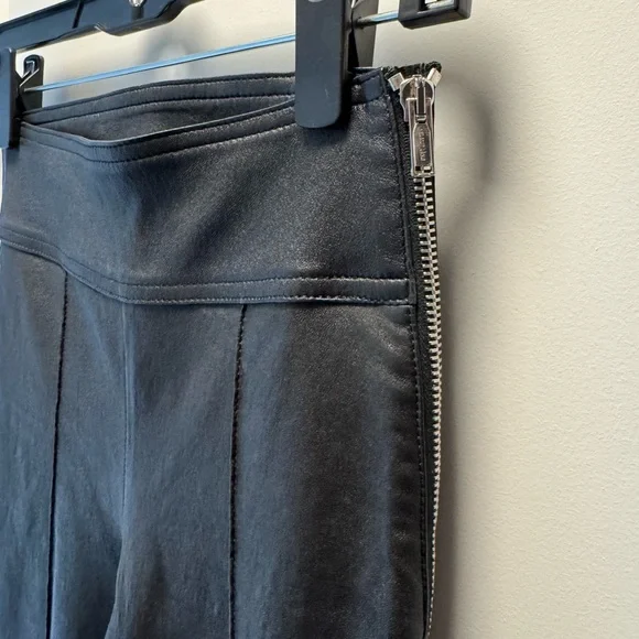 Helmut Lang Lambskin Size Zip Leather Boot Cut Pants - Size 2 - Picture 3 of 6